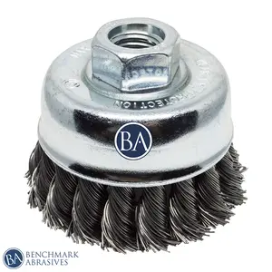 2-3/4" x 5/8"-11 Knotted Cup Brush - Carbon Steel