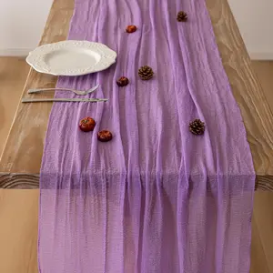 Solid Color Table Runner, 1 Count Boho Style Tablecloth, Table Decoration Supplies for Wedding Birthday Graduation Festival Party