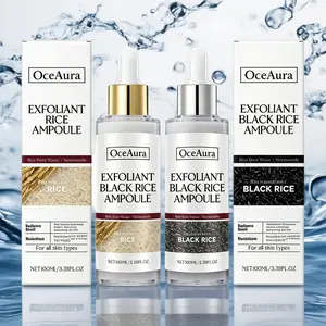 Peel Shot Glow Rice Ampoule Duo - Serums for Brightening, Exfoliating and Moisturizing. White & Black Rice Exfoliant Ampoule, Soft Exfoliating | Blackhead Remover | Pore Refining Brighten Skin Tones