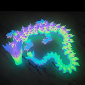Crystal Dragon 3d Print 14-16 inches Glow In the Dark