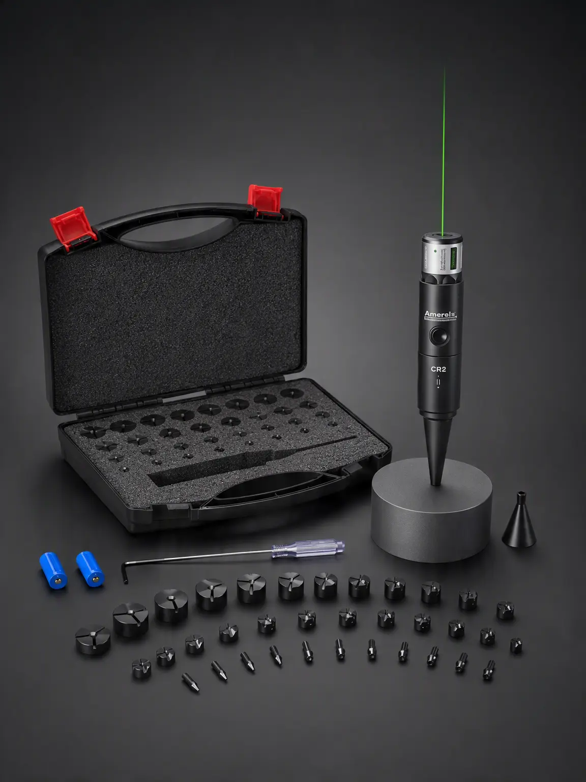 Optical Alignment Tool Kit Accessory with 32-64 Adapter, Multi-Caliber Compatible Hand Calibration Tool