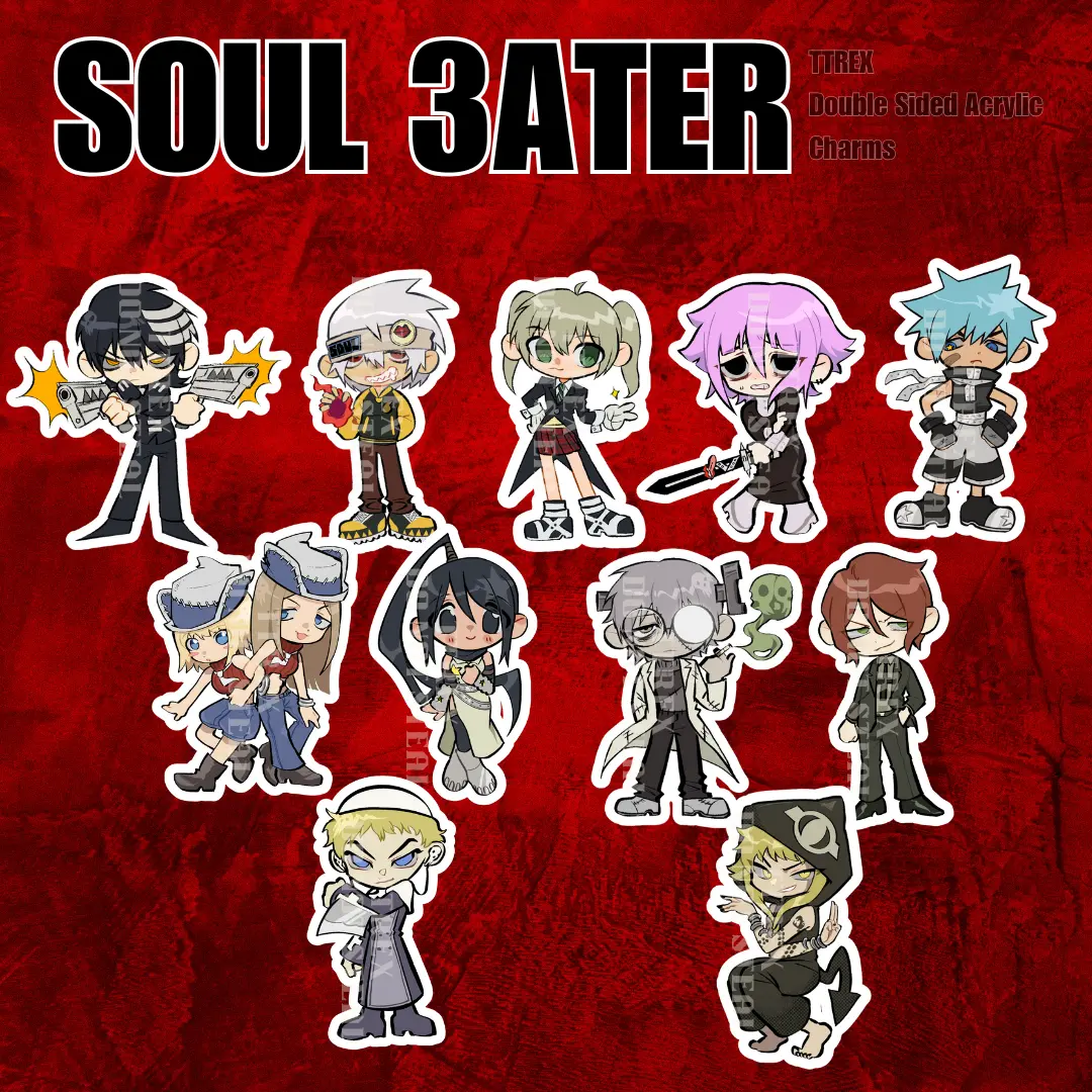 Edgy S0ul Eater Acrylic Keychain Charms - Perfect for Itabags, Keys, and Accessorizing