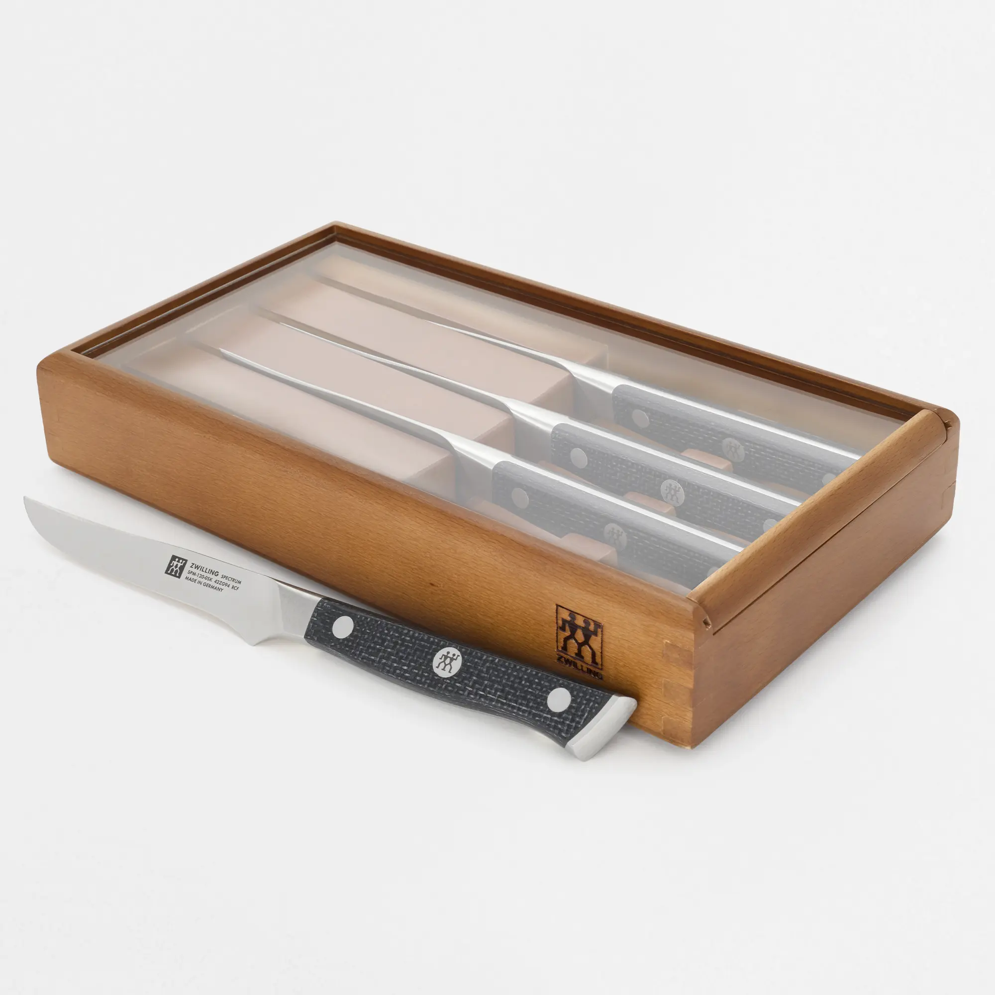 ZWILLING Spectrum 4-pc Steak Knife Set with Wood Presentation Box ZWILLING Spectrum 4-pc Steak Knife Set with Wood Presentation Box