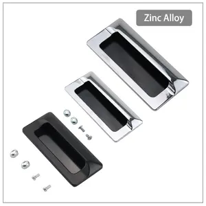 Zinc Alloy Embedded Sliding Door Handle Industrial Electrical Machinery Equipment Control Cabinet Concealed Buckle Door Handle