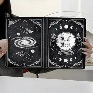 Spell Book & Crystal Ball Tablet Case, Tablet Protective Cover, Ipad Accessories, with Auto Wake/Sleep, Shockproof Full-Body Protection Book-Style Stand Cover with Pencil Slot, Fits 10.2/11 Inch Tablets, Durable Case for Home Office School