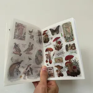 Vintage Floral Mushroom Plant Sticker , 20 Sheets, Retro Style Decorative Stickers, Perfect for Scrapbooking, Crafts, Design and Decoration