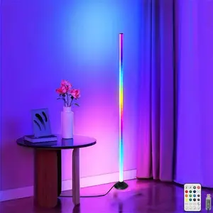 Smart RGB LED floor lamp with remote control and USB power supply, controlled by mobile app,Ambient lights, night lights, Nightlight For Bedroom, wireless design for home decoration, modern home lighting solution, Halloween decoration, Christmas gift