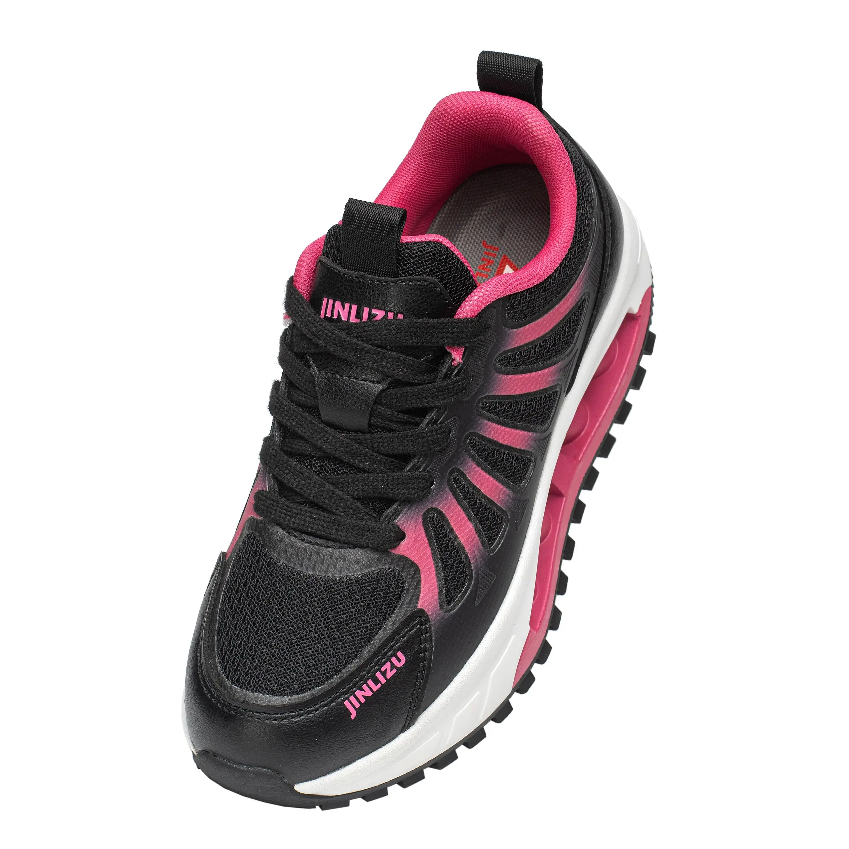 Women's Slip-On Walking Shoes with Arch Support, Casual All-Season Trainers with Rubber Sole for Posture Correction and Daily Walks, Durable Walking Shoe, Laces