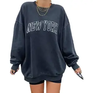 Women’s Oversized Sweatshirt, Los Angeles California, Crew Neck, Long Sleeve, Casual Loose Pullover Top
