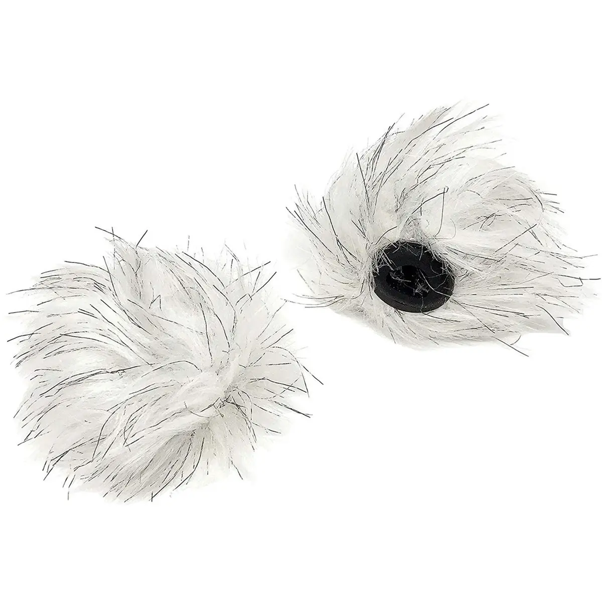 Movo Photo WS-RD10 Furry Rubber Windscreen for 10mm Lavalier Microphones - 2-Pack, Audio Recording Noise Protection Accessory