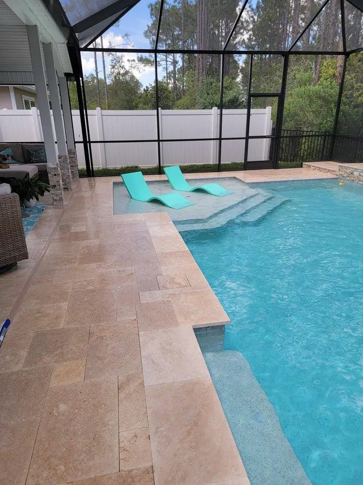 Aqua-Polished Finish Swimming Pool Lounger