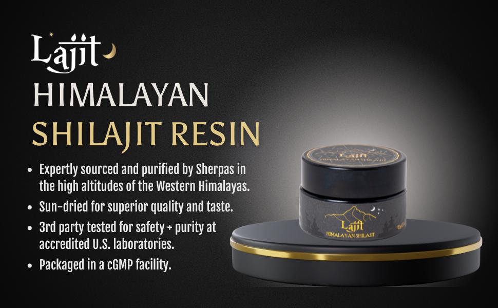 Lajit Himalayan Shilajit Resin (20g) - Gold Grade Organic Shilajit - Sourced by Sherpas at 18k Feet - Sun dried and Lab Tested for Purity and Safety Lajit Himalayan Shilajit Resin (20g) - Gold Grade Organic Shilajit - Sourced by Sherpas at 18k Feet - Sun dried and Lab Tested for Purity and Safety