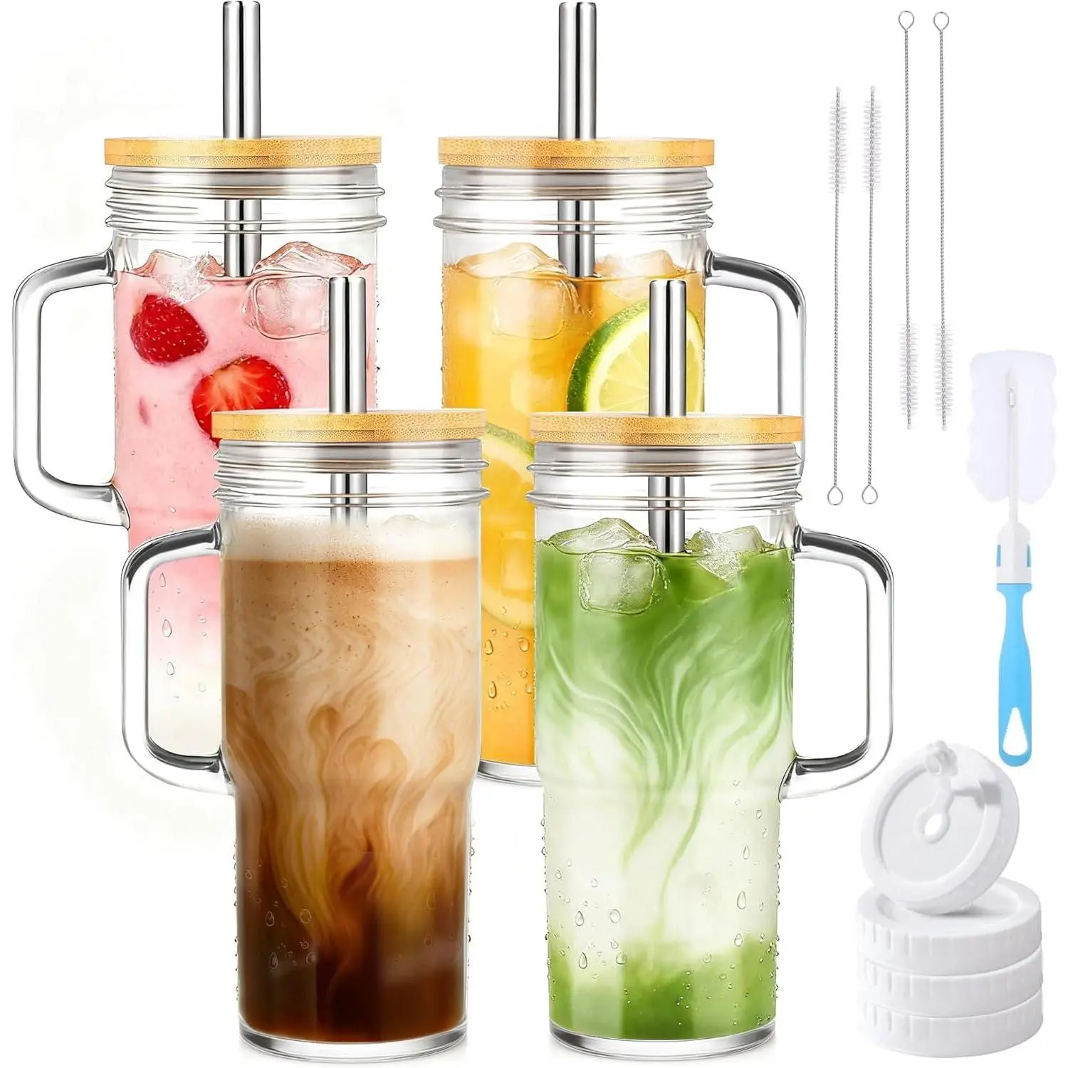 Transparent Clear Glass Drinking Cup High Aesthetic Durable Shatterproof Thermal Resistant Cold Resistant Reusable Drinkware Multipurpose For Household Restaurant Bar Picnic Daily Beverage Water Juice Coffee