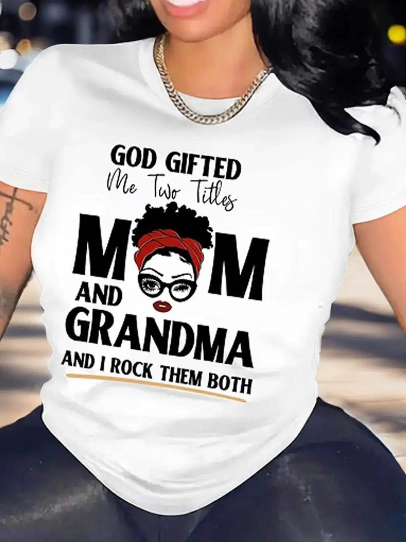 Women's Cartoon & Letter Print Round Neck Tee, Fashion Casual Short Sleeve T-shirt, Graphic Tees, Ladies Summer Clothes for Daily Holiday Vacation Out