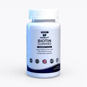 Premiux Biotin Gummies 5000mcg — Hair, Nails & Skin, Beauty, Gummy, Supplement, Dietary