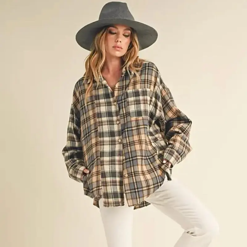 Noelle Light Weight Flannel Shirt - Top for Women in Plaid Pattern, Ideal for Casual Wear - Womenswear