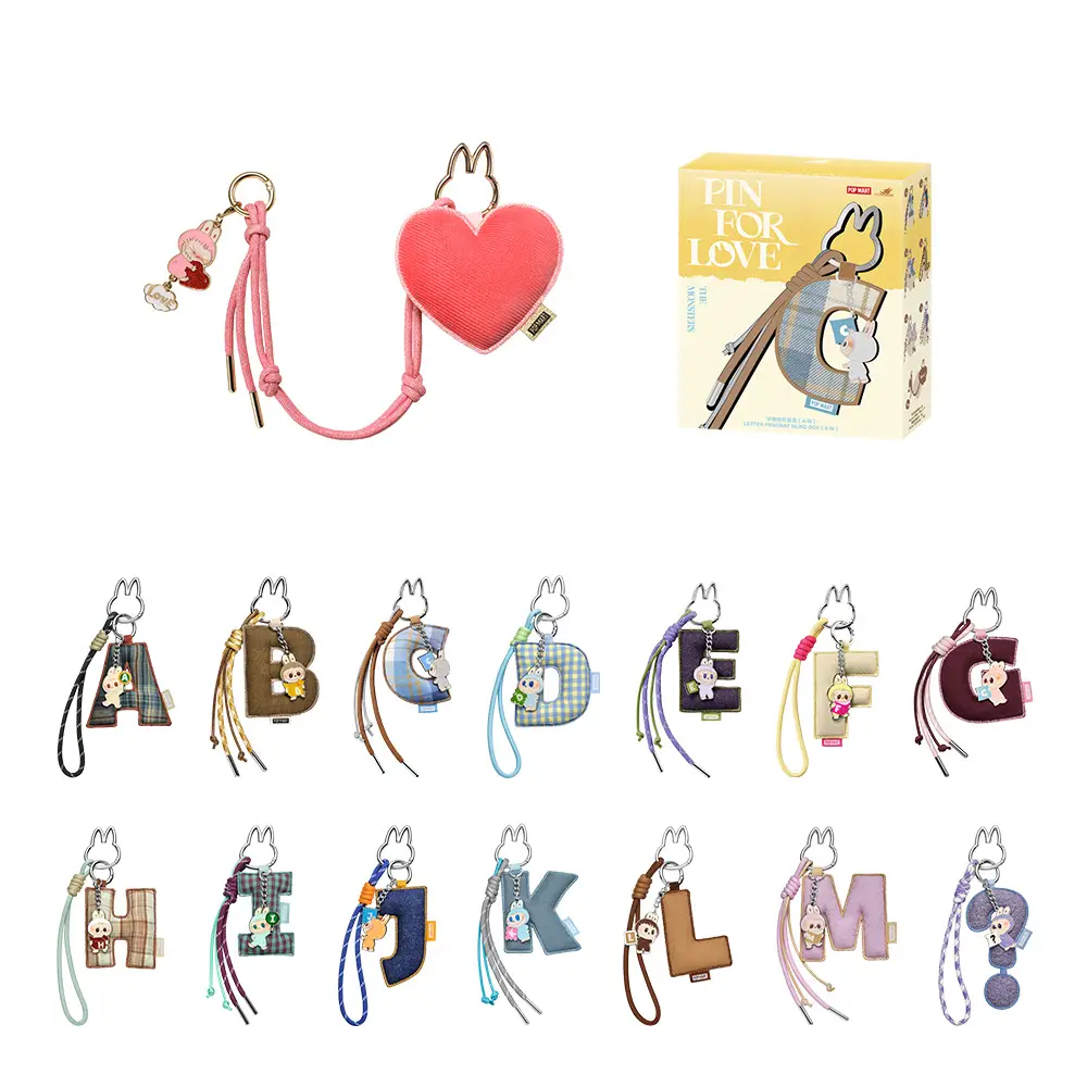 THE MONSTERS Pin for Love Series- Letter Pendant Blind Box (A-M)