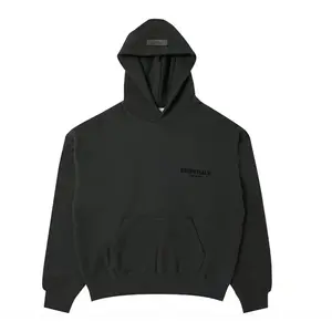 Fear of God Essentials Men's Pullover Hoodie - Minimalist Streetwear, 'Stretch Limo' FW22, Everyday Wear Mens Hoodie