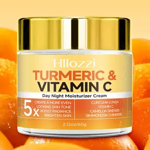 Turmeric & Vitamin C Moisturizing Cream, Daily Brightening & Deep-Moisturizing Firming Facial Cream, Hydrating and Nourishing Skin Care Day and Night Face Cream for Women and Men, Daily Moisturizing Blend, Deeply Moisturizing
