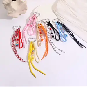 Woven Rope with Heart Keychain