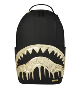 Spray Ground Drip New with Tags Metallic Gold Backpack Black Large School Bag Limited Edition Sold Out