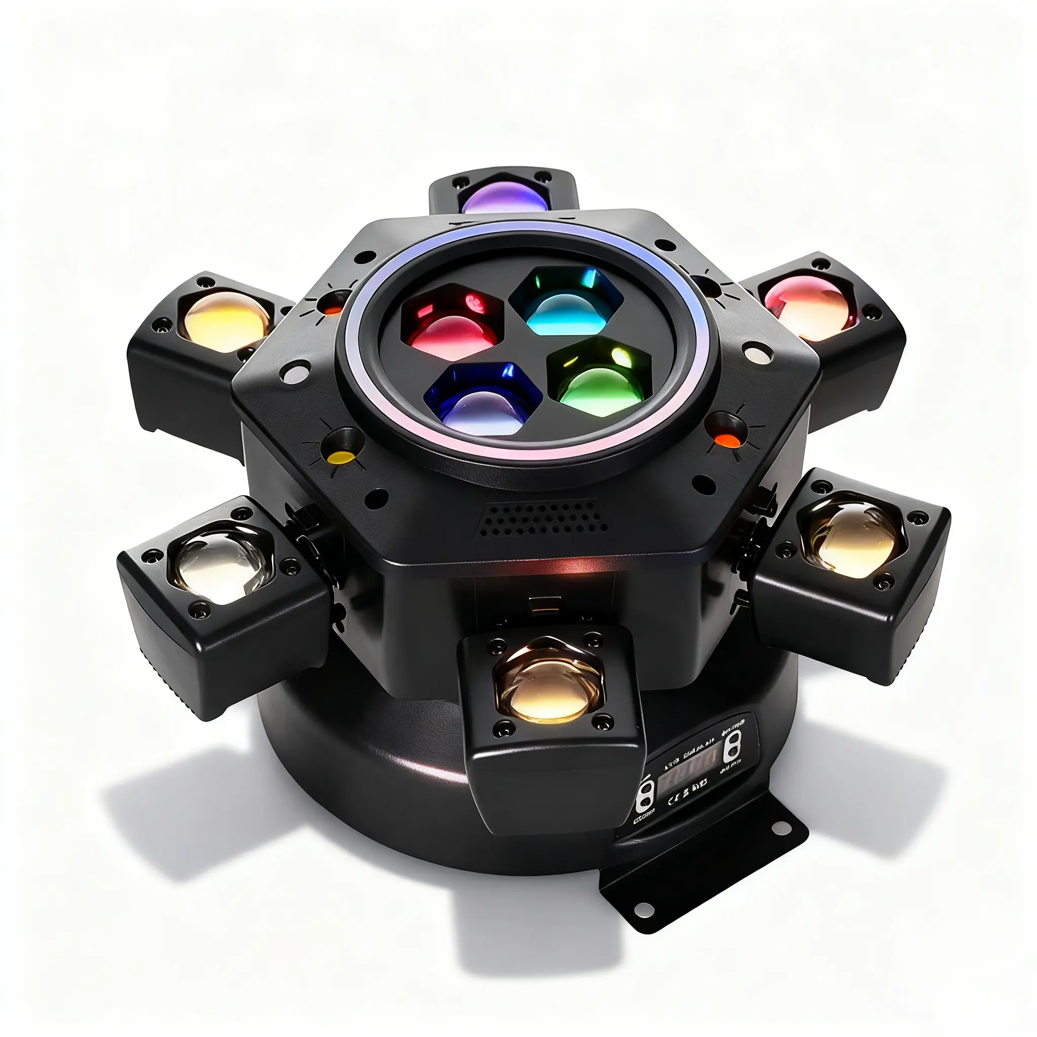 150W Moving Head DJ Lights 6 Arms Party Lights RGBW 6-IN-1 LED Stage Lights with Strobe Beam & Remote Control DMX512 for Wedding Party Disco KTV Event