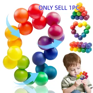 Magnetic 3D Puzzle Ball, 1 Box Colorful Magnetic Beads Magnetic Ball Stress Relief Toy, Creative Educational Toy For Kids