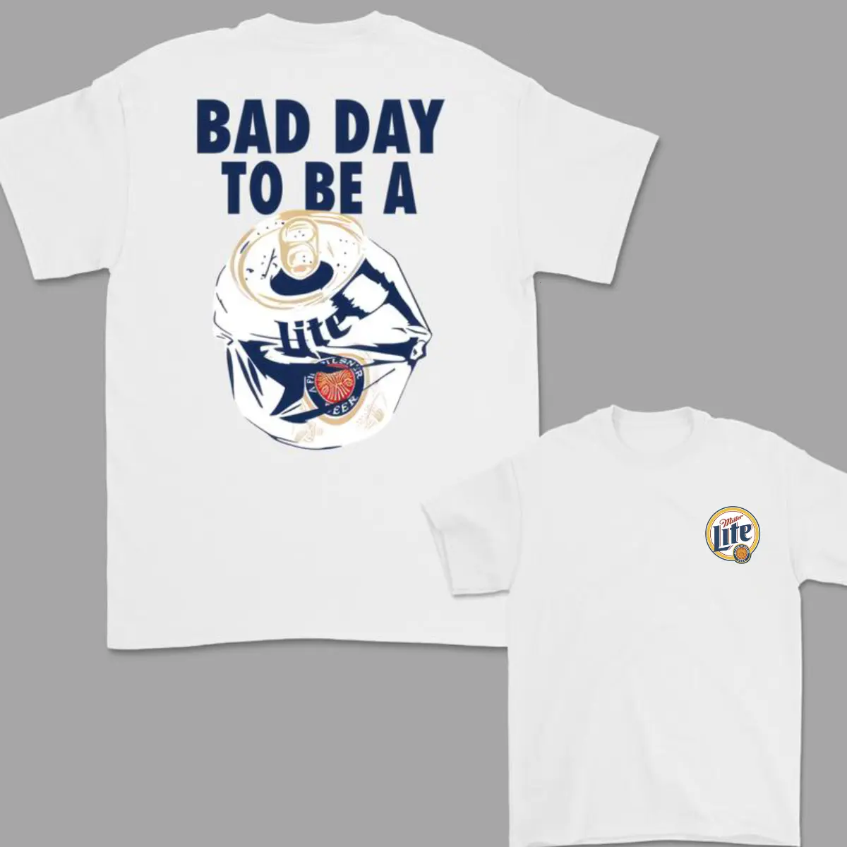 100% US Cotton Classic Fit Funny Beer Graphic T-Shirt, Bad Day To Be A Can Drinking Humor Tee, Soft Breathable Party Lifestyle American Fit - KitchenEra, Shortsleeve, Tshirt