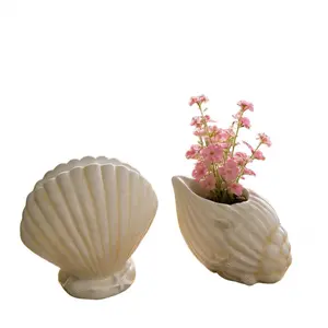 Creative Shell Conch Figurine Resin Vase Simple Home Decor Ornament