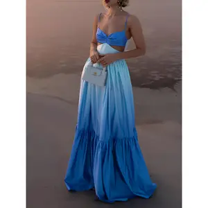 Backless Cutout Cami Long Dress