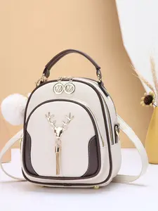 Multifunctional Women's Backpack with Dual Pockets, Stylish Handbag and Shoulder Bag for All Seasons, Essential Casual Design