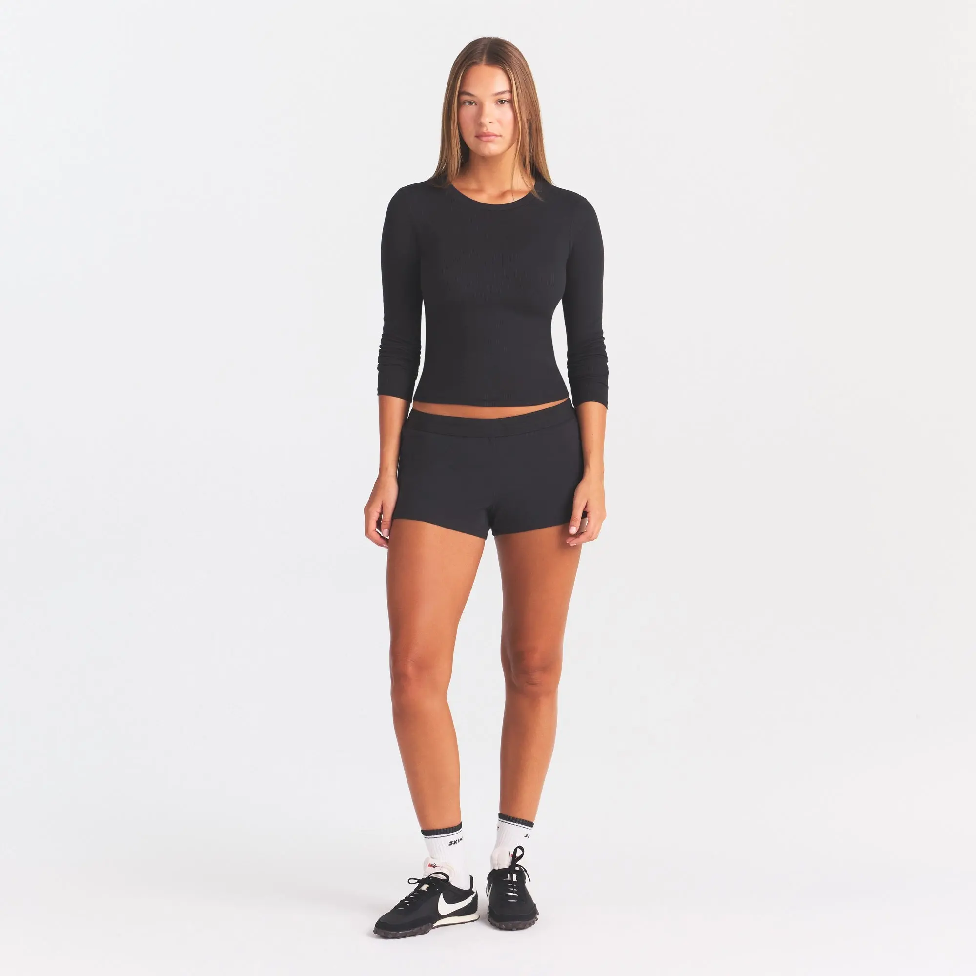 SKIMS COTTON RIB LONG SLEEVE T-SHIRT
