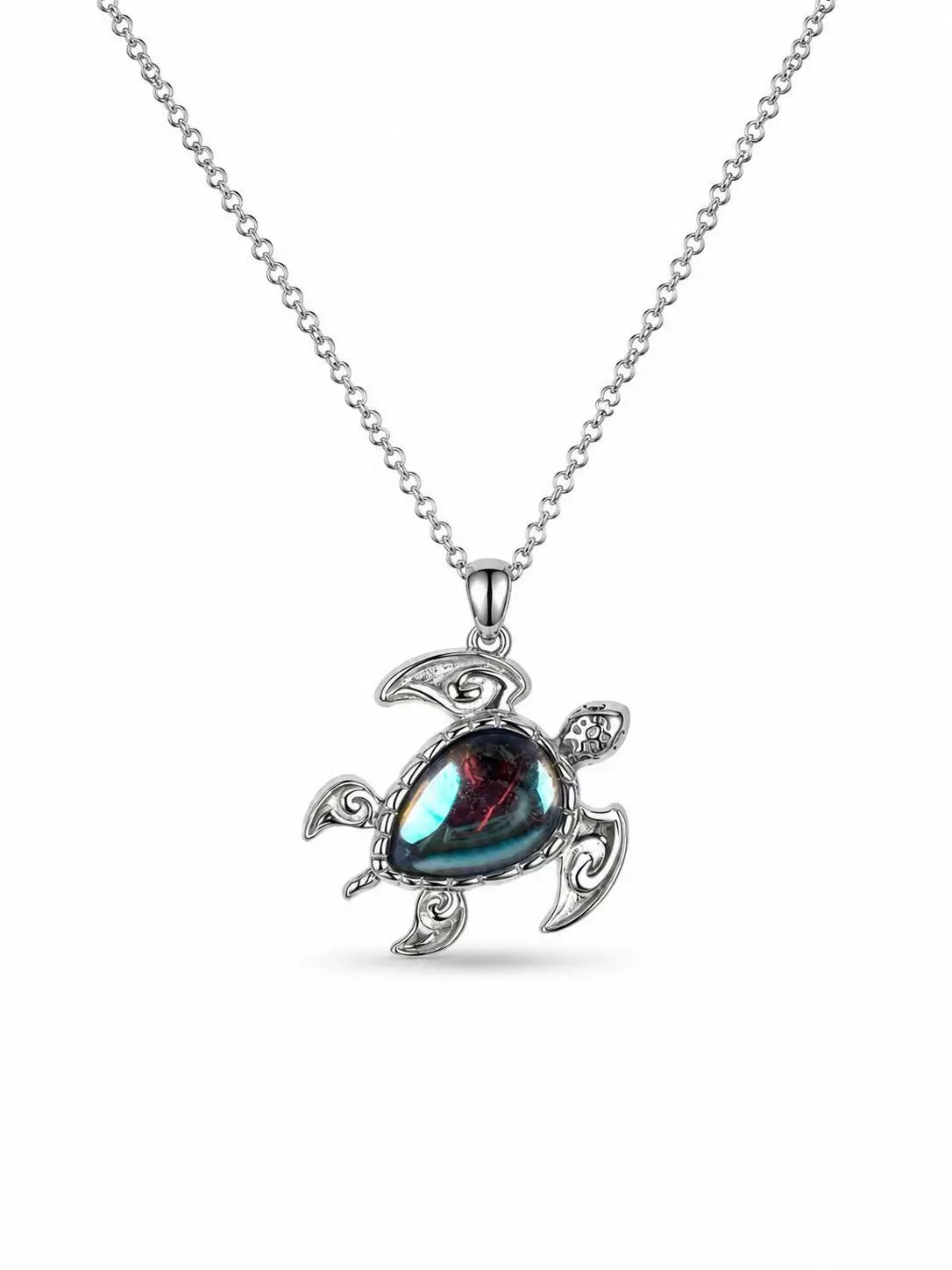 Sterling Silver Ocean Guardian Turtle Necklace
