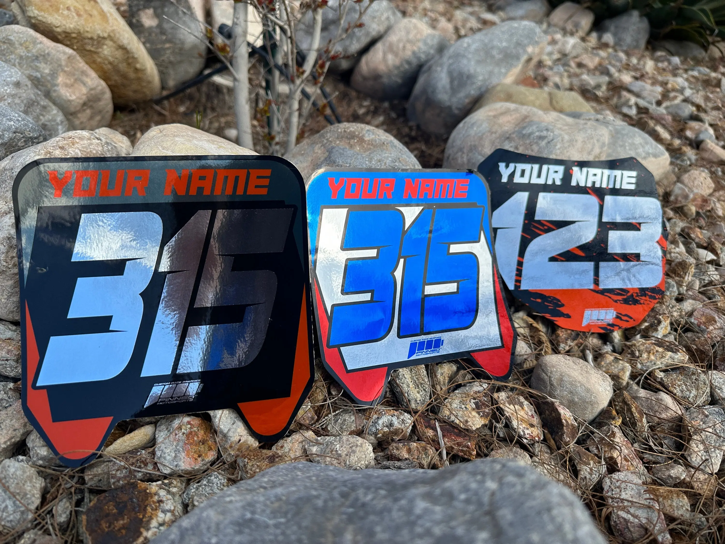 Full Color Chrome Sur-Ron Front Plate Decals