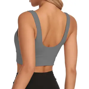 Sports Bras for Women, High Support Push Up Sport Bra Workout Built in Bra Scoop Neck U Back Yoga Sports Bra