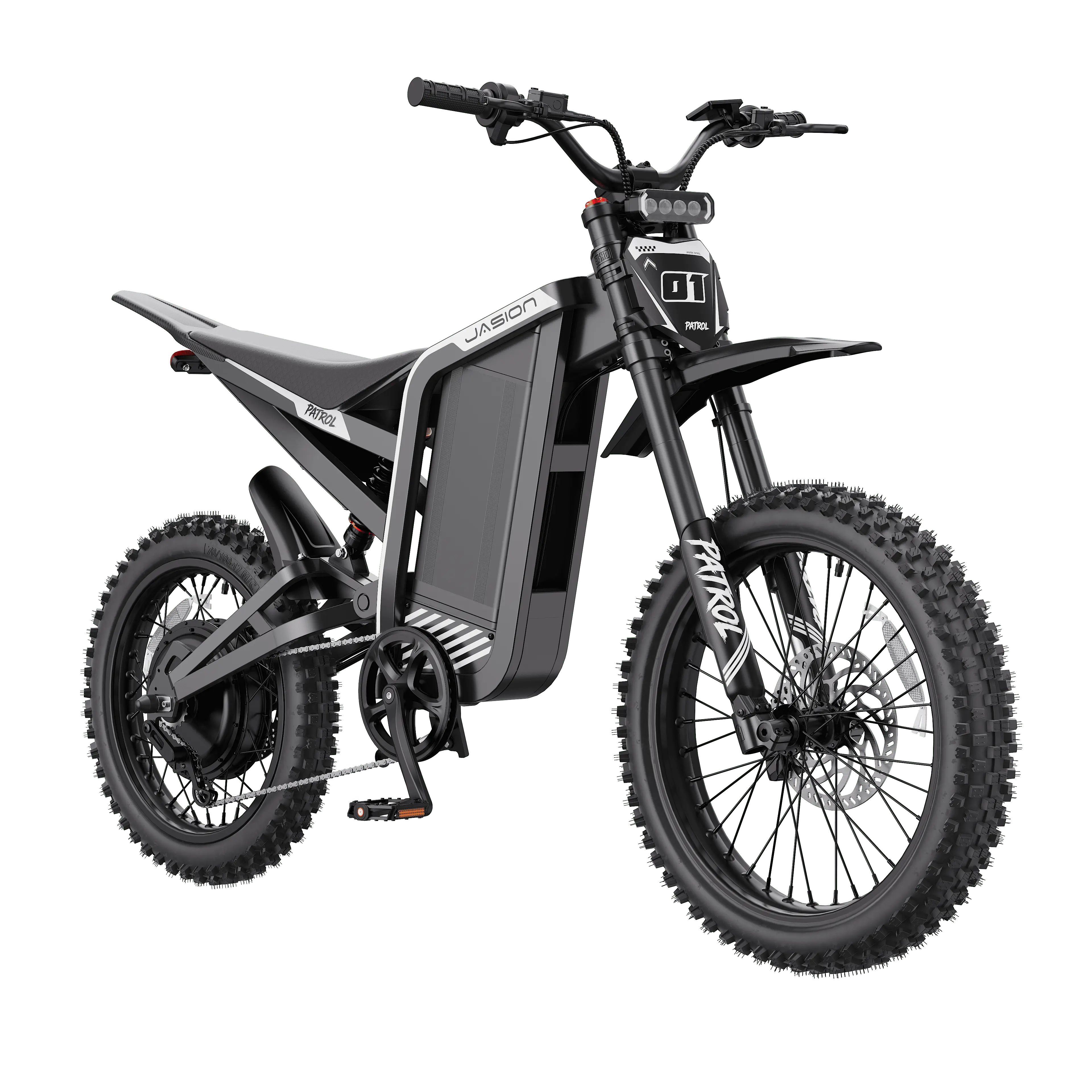 Jasion Patrol 52 Electric Bike | 4000W Peak Motor | Up to 40 MPH | 52V 30Ah Battery | 50-Mile Range | Full Suspension | Hydraulic Brakes | All-Terrain Fat Tire E-Bike