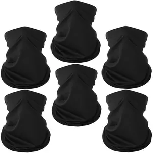 6 Pack Neck Gaiter Balaclava Bandana Gator Face Mask Scarf Cover – Breathable Sun Protection Headwear for Men and Women Windproof Face Mask Protective Mask
