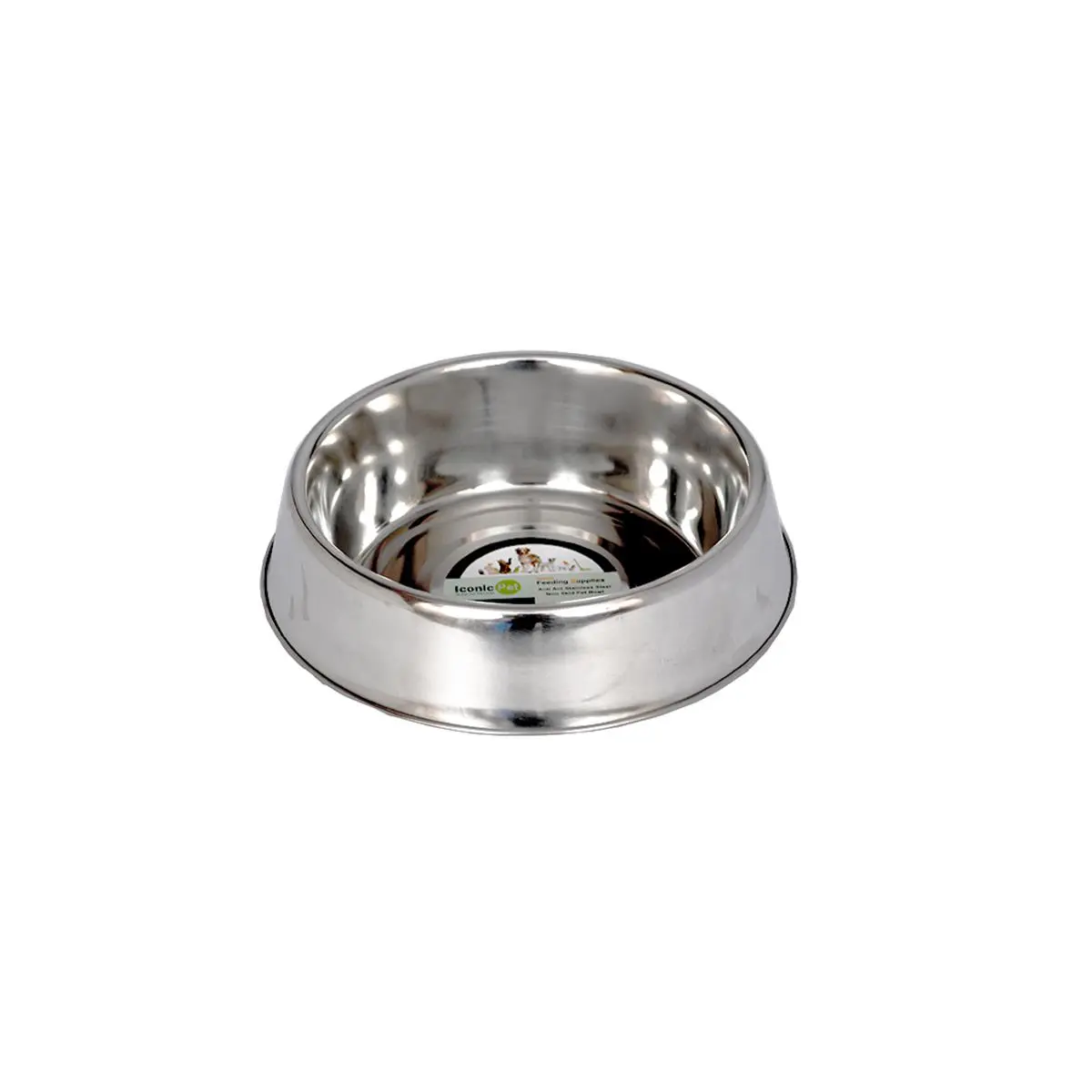 Iconic Pet 92193 Anti-Ant Stainless Steel Pet Bowl - 24 oz (3 Cup), Non-Skid, Odor-Resistant, Scratch-Resistant, Raised Rim for Dogs/Cats, Bowl/Dish