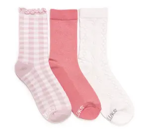 MUK LUKS Dream Step Crew Socks 3 Pack