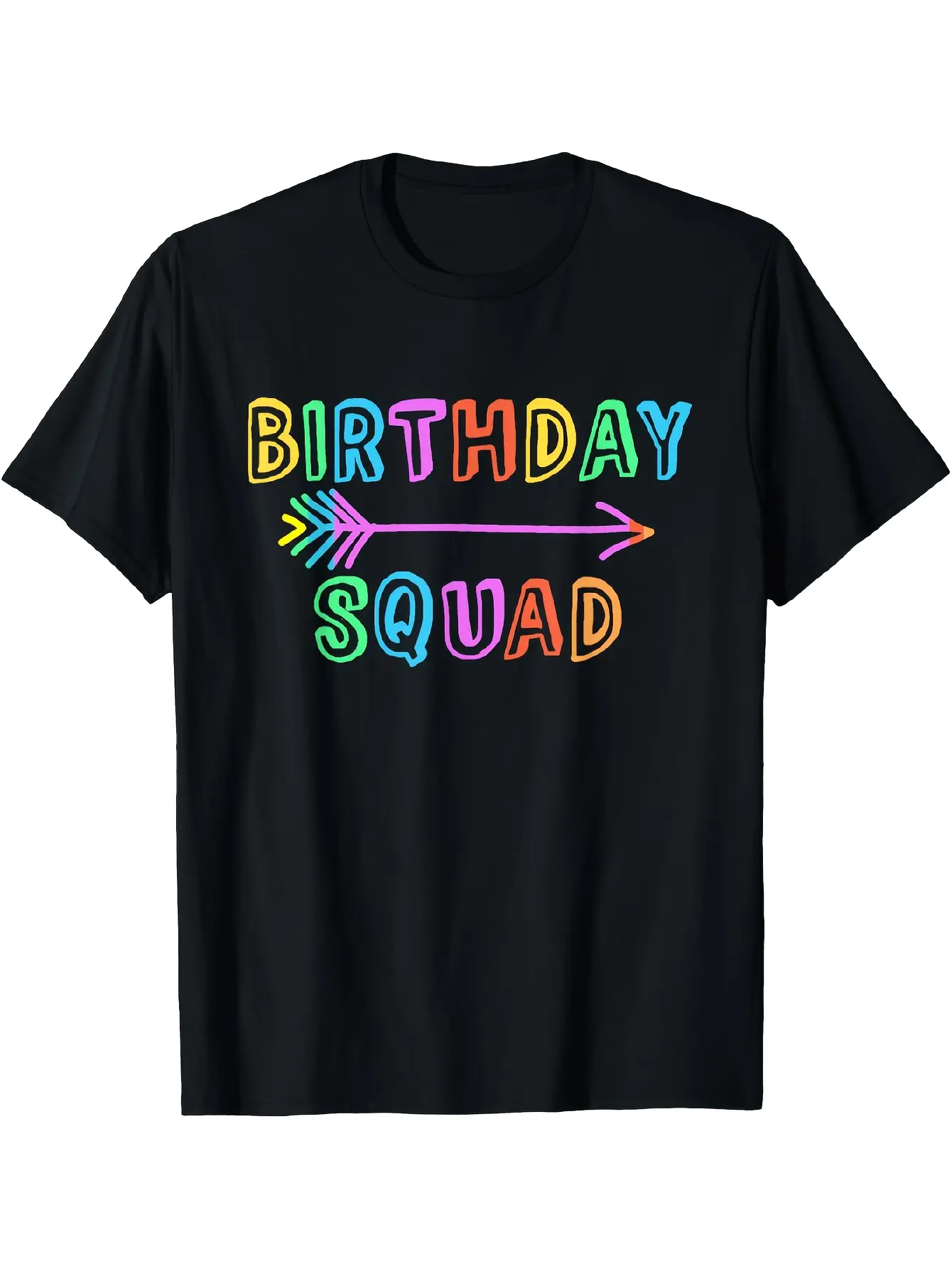 Vibrant Birthday Team Matching T-Shirts for The Wh unisex soft cotton short sleeve t shirt, vintage graphic casual tee for men women teens, perfect birthday holiday gift for camping travel gym daily street  wear