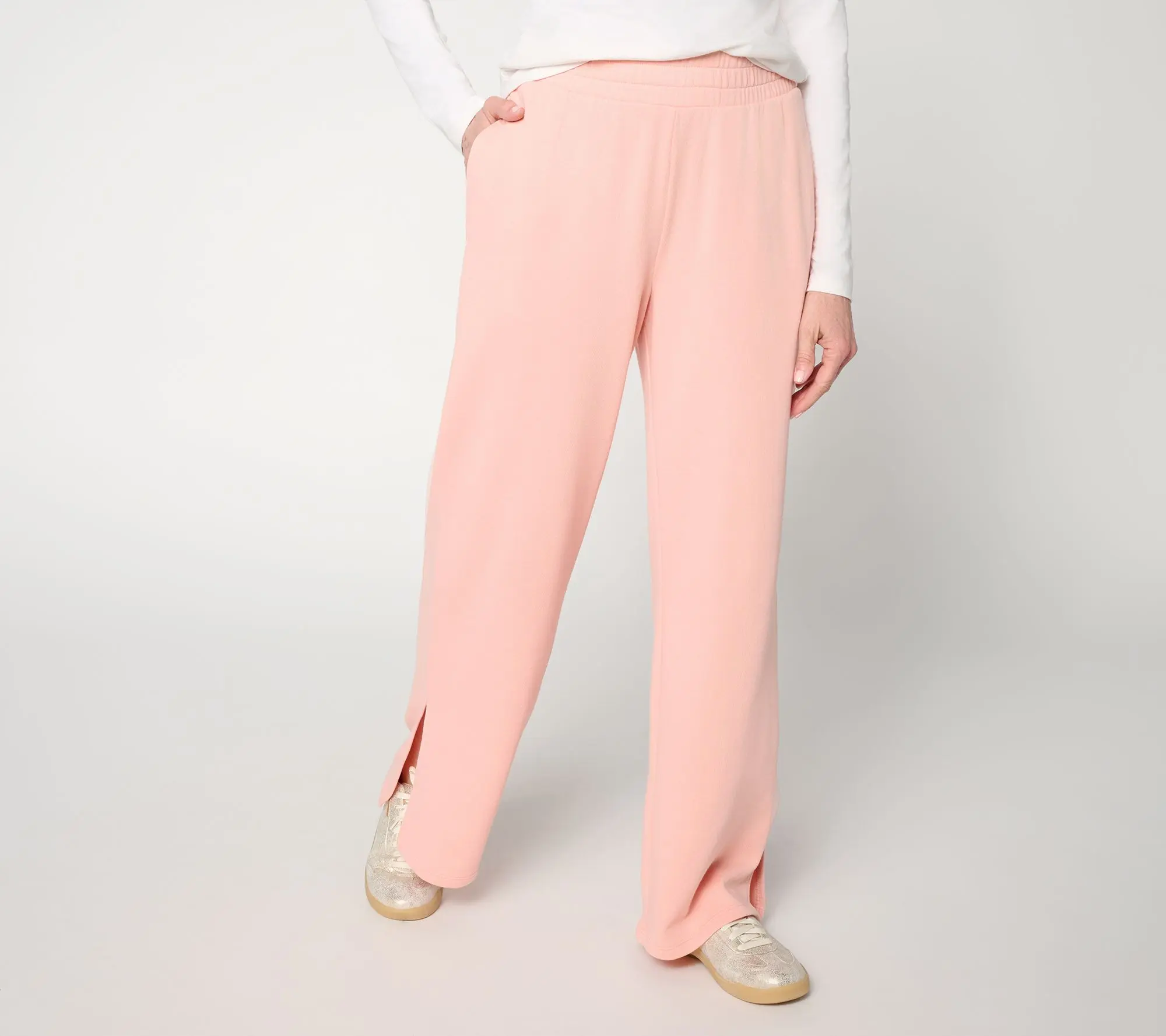 Me Time by Jennie Garth Regular French Terry Wide Leg Pants