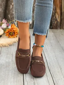 Women's Casual Slip-On Flat Loafers, Round Toe Design, Comfortable All-Day Wear, Perfect for Daily & Office Use, Slip on Flats