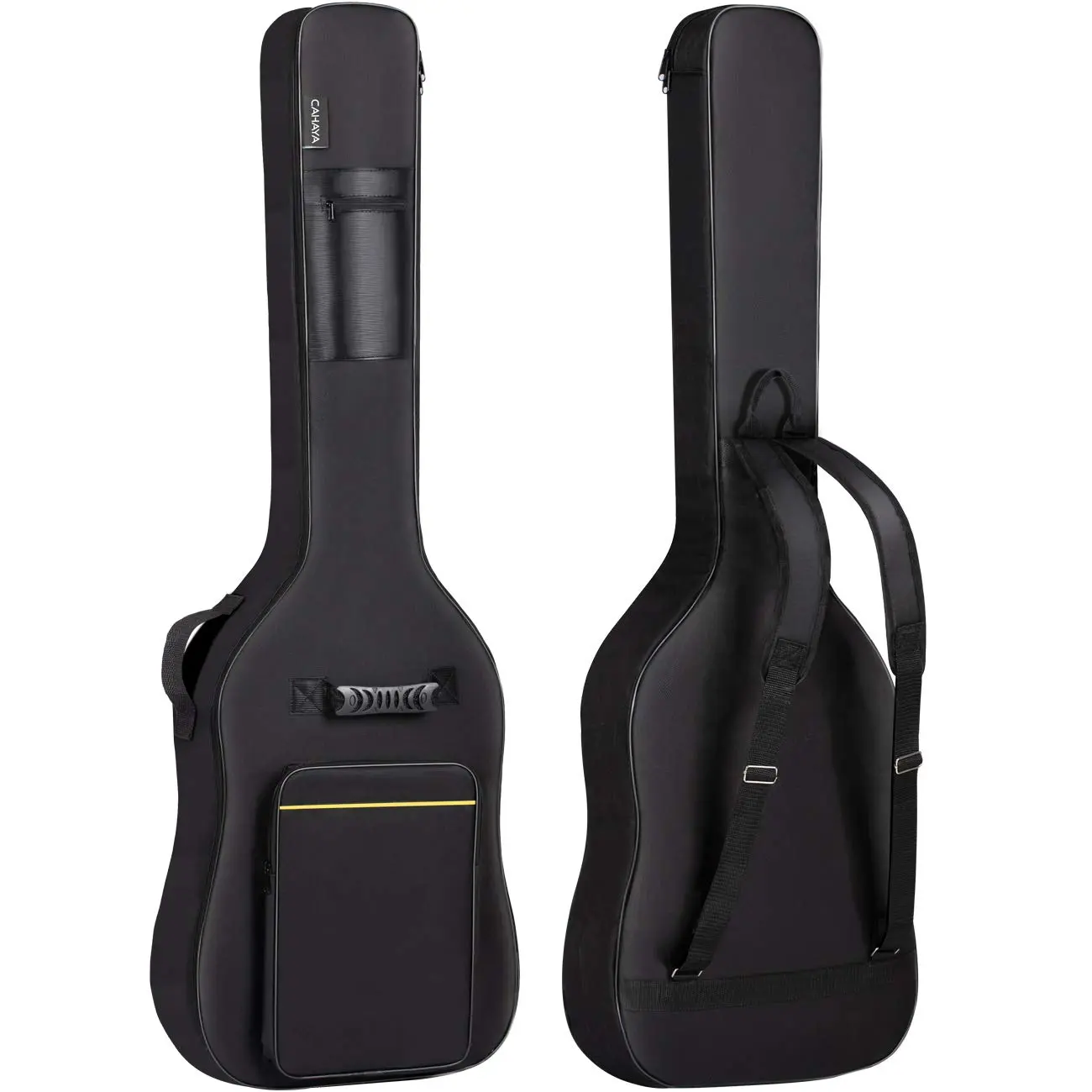 CAHAYA Bass Guitar Bag Gig Bag 0.3inch Padding Black Padded Backpack Soft Electric Bass Case