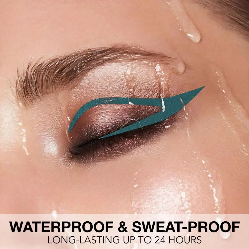 Forest Green Matte Gel Eyeliner Pencil Multi-Use Waterline Eyeliner with Sharpener Waterproof Smudge Proof High Pigmented Eye Makeup Liners Vegan Cruelty-Free 05