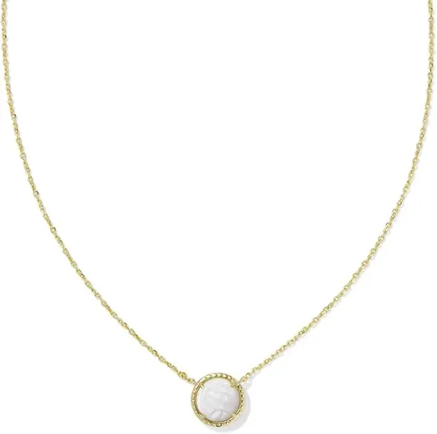 Kendra Scott Volleyball Short Pendant Necklace Gold White Mother Of Pearl 9608866061 Kendra Scott Volleyball Short Pendant Necklace Gold White Mother Of Pearl 9608866061