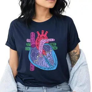 Heart Anatomy T-Shirt, Cardiac Nursing Gift, Nursing School Shirt, Medical School Student Shirt, Cardiologist Anatomical Heart Sweatshirt, Nurse Gift