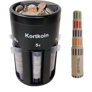 Automatic Five-In-One Coin Counter and Sorter, Large Capacity Storage Jar, Coin Savings Box, Oval Shape, Model Jar-Us
