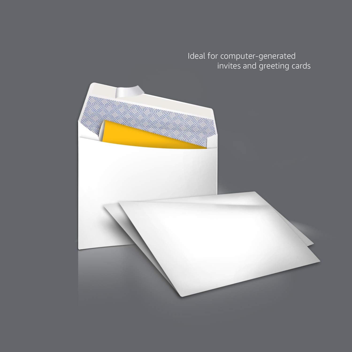 3/4 Security-Tinted Self-Seal Envelopes for Home & Office, White, 100-Pack