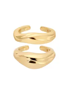Bold Metallic Ear Cuff Set Tear Drop Earring Statement Earrings