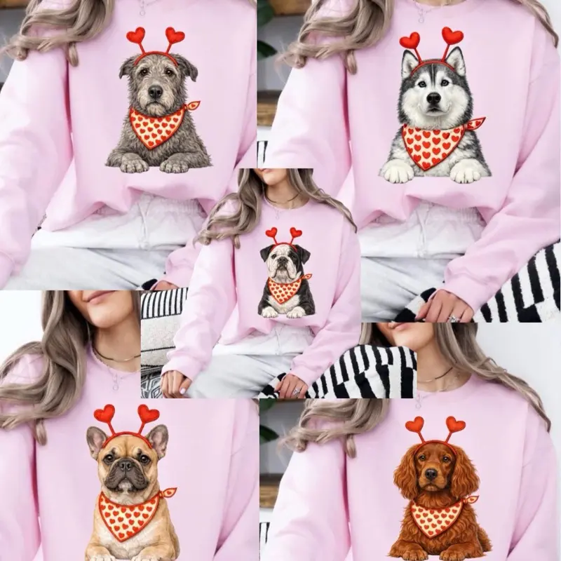 Valentine dogs sweatshirt 3